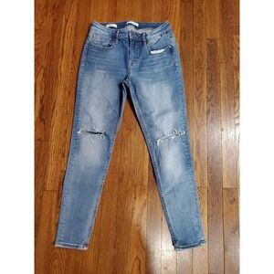 VIGOSS Jagger Skinny Blue Stretch Med/Light Distressed Jeans Size 29x27
